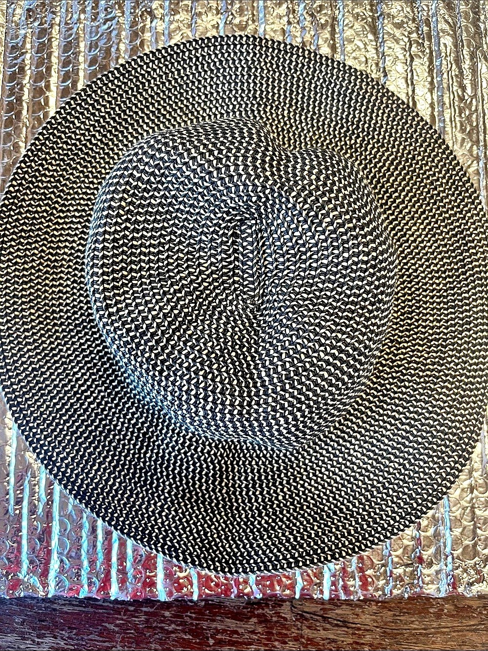 Sonoma Goods For Life Black White Woven Sun Hat Black & Gold Woven Sun Hat
